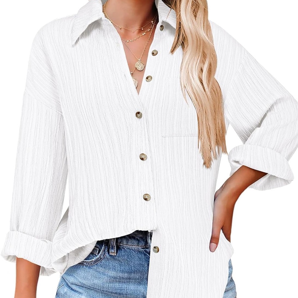 Women’s white button down